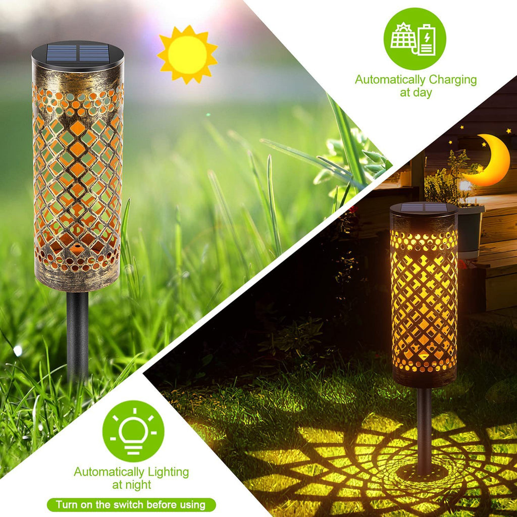 SolarGlow Metal Garden Lights