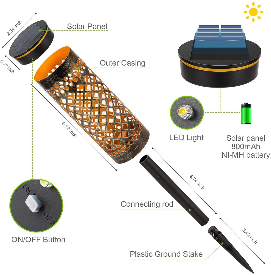 SolarGlow Metal Garden Lights